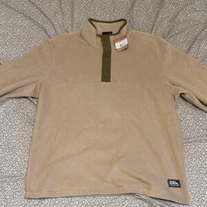 Eddie Bauer Men's Chutes Fleece Snap Mock Pullover, brand new